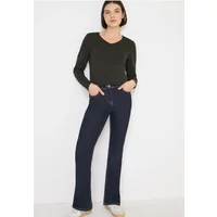 Cecil Femme T-shirt à manches longues avec col en V in Vert, Gr: 3XL