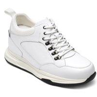 CHAMARIPA height increase shoes men elevator sneakers shoes white leather shoes 10CM / 3.94 Inches