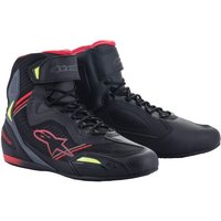Alpinestars Faster 3 Rideknit Motorcycle Shoes - UK 11.5 / Eur 45.5 - Black / Red / Fluro Yellow, Black/red/yellow
