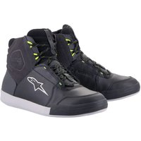 Alpinestars Chrome Waterproof Motorcycle Shoes - UK 9.5 / Eur 43 - Black / Dark Grey / Fluro Yellow, Black/yellow