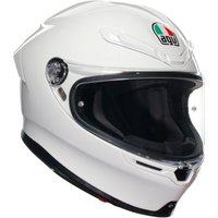 AGV K6-S Plain Motorcycle Helmet - White - Large (60cm), White