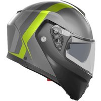 Street Modular Graphic Motorcycle Helmet - Fluro - (), //