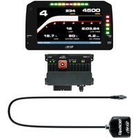 AIM PDM08 Advanced Power Distribution Module / Data Logger Kit - 6 Inch Display With Race Icons, 4m Long GPS Cable