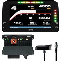 AIM PDM08 Advanced Power Distribution Module / Data Logger Kit - 6 Inch Display With Race Icons, Roof Mount GPS, 4m Long GPS Cable