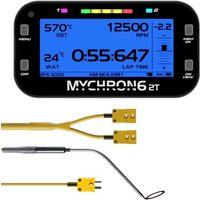 AIM MyChron 6 2T Dash Logger / Kart Lap Timer With GPS - With CHT/Under Plug Temp Sensor Plus Yellow/Yellow Patch Lead