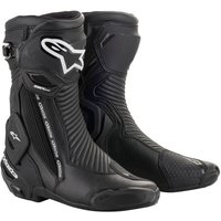 Alpinestars SMX Plus V2 Motorcycle Boots - UK 8.5 / Eur 43 - Black, Black