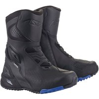 Alpinestars RT-8 Gore-Tex Motorcycle Boots - UK 8 / Eur 42 - Black / Blue, Black/blue