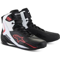 Alpinestars Faster 4 Motorcycle Shoes - UK 8 - Black / White / Red, Black/red/white