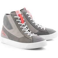 Alpinestars Stated Motorcycle Shoes - UK 8 - Light Grey / Fluro Red / White, Grey/red/white