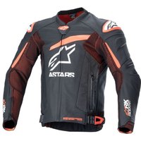 Alpinestars GP Plus R V4 Rideknit Leather Motorcycle Jacket - Eur 56 - Black / Red Fluro / White, Black/red/white