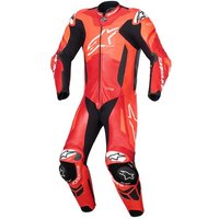 Alpinestars GP Plus V4 Sprint Leather Motorcycle Suit - 54 - Fluro Red / Mid Red / White, Red/white