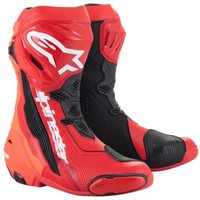 Alpinestars Supertech R Motorcycle Boots - UK 9 / Eur 44 - Bright Red / Red Fluo, Red