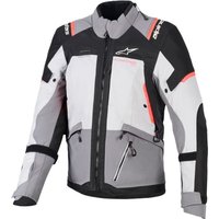 Alpinestars Stella Andes V4 Drystar Ladies Textile Motorcycle Jacket - Dark Grey / Ice Grey / Black / Fluo Coral, L, Black/grey/pink