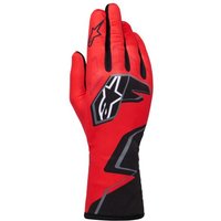 Alpinestars Tech 1-K Race V2 Kart Gloves - Graphic 1 - Bright Red / Gunmetal / Black / White, L
