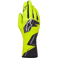 Alpinestars Tech 1-K Race V2 Kart Gloves - Graphic 1 - Fluro Yellow / Black / Gunmetal / Lime Punch / White, L
