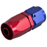 Automotive Plumbing Solutions Reusable Swivel Hose End Fittings - 8 JIC 8AN Straight, Blue/red