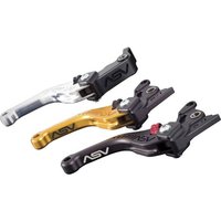 ASV Unbreakable Motorcycle C5 Series Levers - Short Brake - Silver