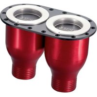 ATL Female Refueling Valve - Double 2 Inch Dry Break Remote Mount Alloy Funnel