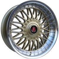 AXE EX10 Alloy Wheels in Gold/Polished Lip Set of 4 - 18x8 Inch ET40 4x100 PCD 73.1mm Centre Bore Gold/Polished Lip, Gold