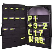 B-G Racing Large Pit Board Kit - Black Frame / Hi Vis Yellow Numbers, Black/yellow