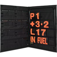 B-G Racing Standard Pit Board Kit - Black Frame / Hi Vis Orange Numbers, Black/orange
