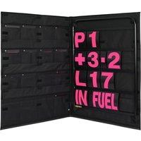 B-G Racing Standard Pit Board Kit - Black Frame / Hi Vis Pink Numbers, Black/pink