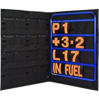 B-G Racing Standard Pit Board Kit - Blue Frame / Hi Vis Orange Numbers, Blue/orange