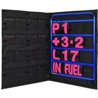 B-G Racing Standard Pit Board Kit - Blue Frame / Hi Vis Pink Numbers, Blue/pink