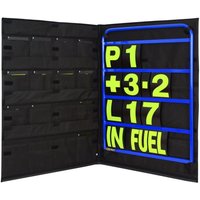 B-G Racing Standard Pit Board Kit - Blue Frame / Hi Vis Yellow Numbers, Blue/yellow
