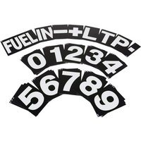 B-G Racing Standard Pit Board Number Sets - White, White