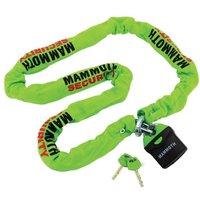 Bike-It Mammoth Lock and Chain - 1.8m - 10mm, Green, Green