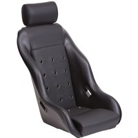 Cobra Classic RSR Forty Seat - Tartan Fabric, Silver Eyelets, Black Vinyl, Black