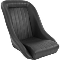 Cobra Classic Style Seat - Black Vinyl With Headrest, Without Harness Guides, Black