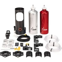 Dimension 3D Carbon Motorsport Drink System - 2 Driver KitRed / Silver Bottle
