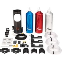 Dimension 3D Carbon Motorsport Drink System - 3 Driver KitRed / Blue / Silver Bottle