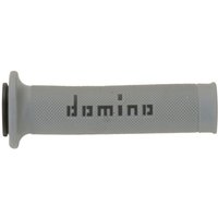 Domino Road Racing Motorcycle Open Ended Grips - Grey / Black, Black/grey