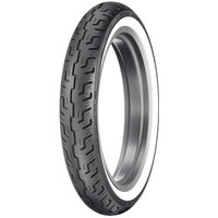 Dunlop D401 Whitewall Motorcycle Tyre - 100/90 19 (57H) TL - Front, Wide Whitewall