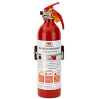 FEV 1.25Kg N-TEC Gas Hand Held Fire Extinguisher - Colour: Gloss Red, Mount Type: Steel Cradle With Strap