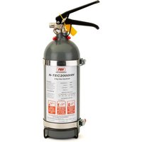 FEV 2.0Kg N-TEC Gas Hand Held Fire Extinguisher - Colour: Matt Grey, Mount Type: Steel Wire Bracket With 2 x Straps