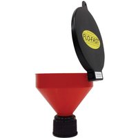 Flo-Fast Screw On Funnel For Fuel Jugs - Red, Red