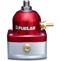 Fuelab High Flow Fuel Pressure Regulator (515xx Series) - 25-90 Psi Pressure Range -6 Inlet Ports In Red - Silver