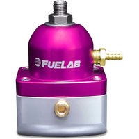 Fuelab High Flow Fuel Pressure Regulator (515xx Series) - 25-90 Psi Pressure Range -6 Inlet Ports In Purple - Silver