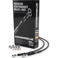 Goodridge Motorcycle Front Brake Line Kit - Carboline Line / Black Fitting