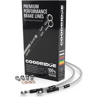 Goodridge Motorcycle Rear Brake Line Kit - Clear Line / Chrome Fitting