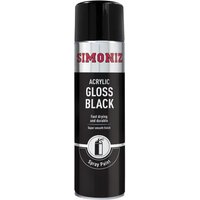 Simoniz Acrylic Spray Paint - Black, Gloss, Black