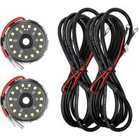 2 Light Add On Kit For Cyclone V2 Rock Light Universal LED 6 Light Kit - Clear lens, long wiring harness