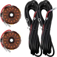 KC HiLiTES 2 Light Add On Kit For Cyclone V2 Rock Light Universal LED 6 Light Kit - Amber lens, 5m long wiring harness