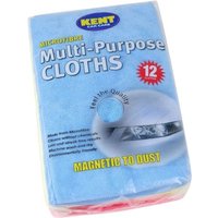 Kent Car Care Microfibre Multi Purpose Cloths - Pack Of 12