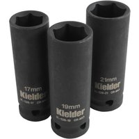 Kielder Impact Socket Set - 3PC Socket Set 17, 19 & 21mm
