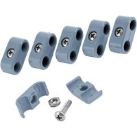 T Clamp Hose Support Double T Clip - 3 Pack, Grey, 5/8 Inch Double